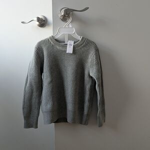Gap Kids Grey Shaker Knit Crewneck Sweater 100% Cotton